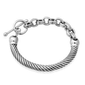 925 Sterling Silver - Bracelet w/ Toggle Lock
